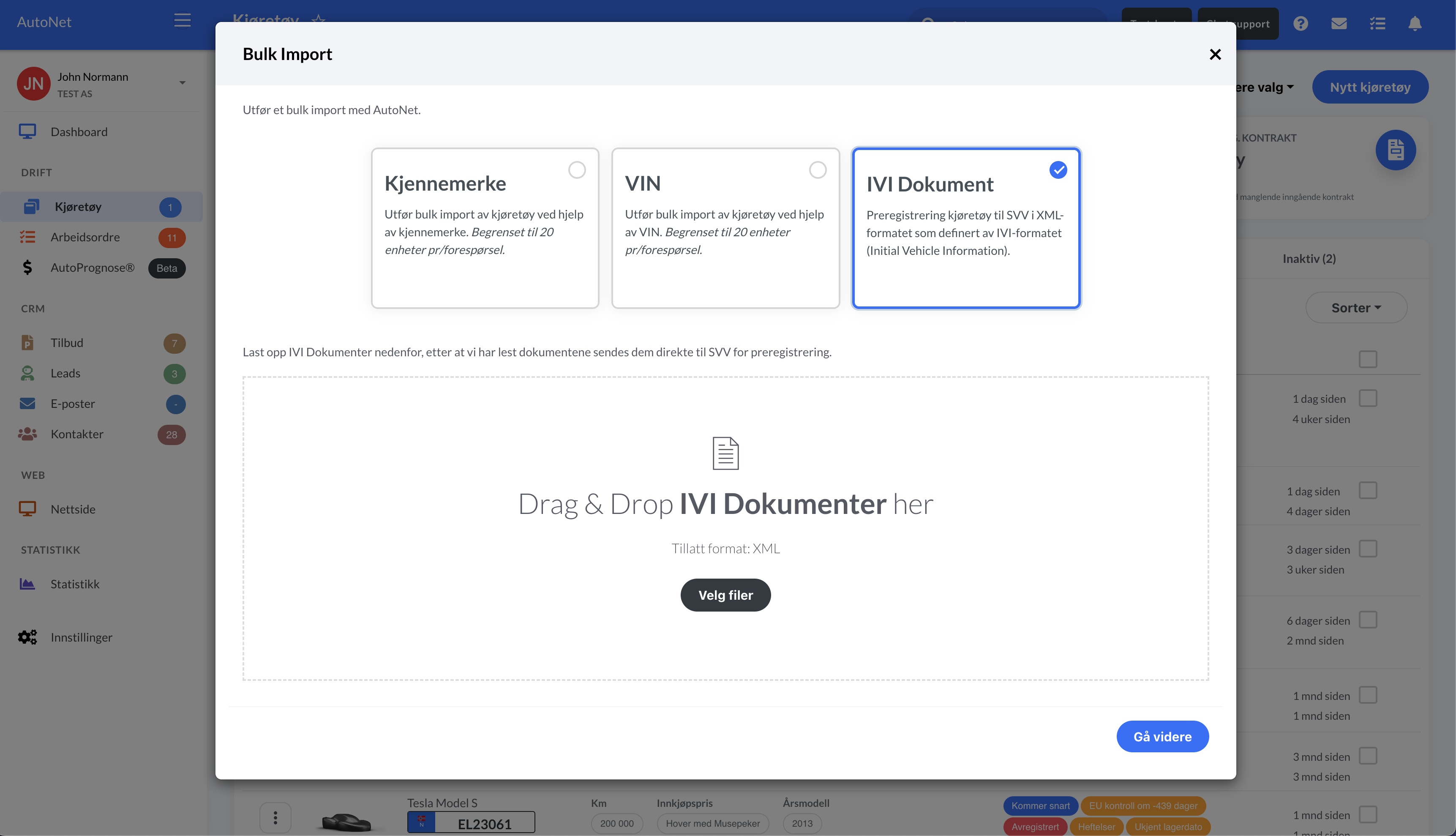 Skjermbilde 1 av eCoC i AutoNet
